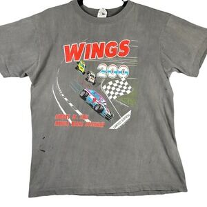 VINTAGE 1991 Wings 200 Racing Shirt Men's XL Myrtle Beach Speedway Made In USA